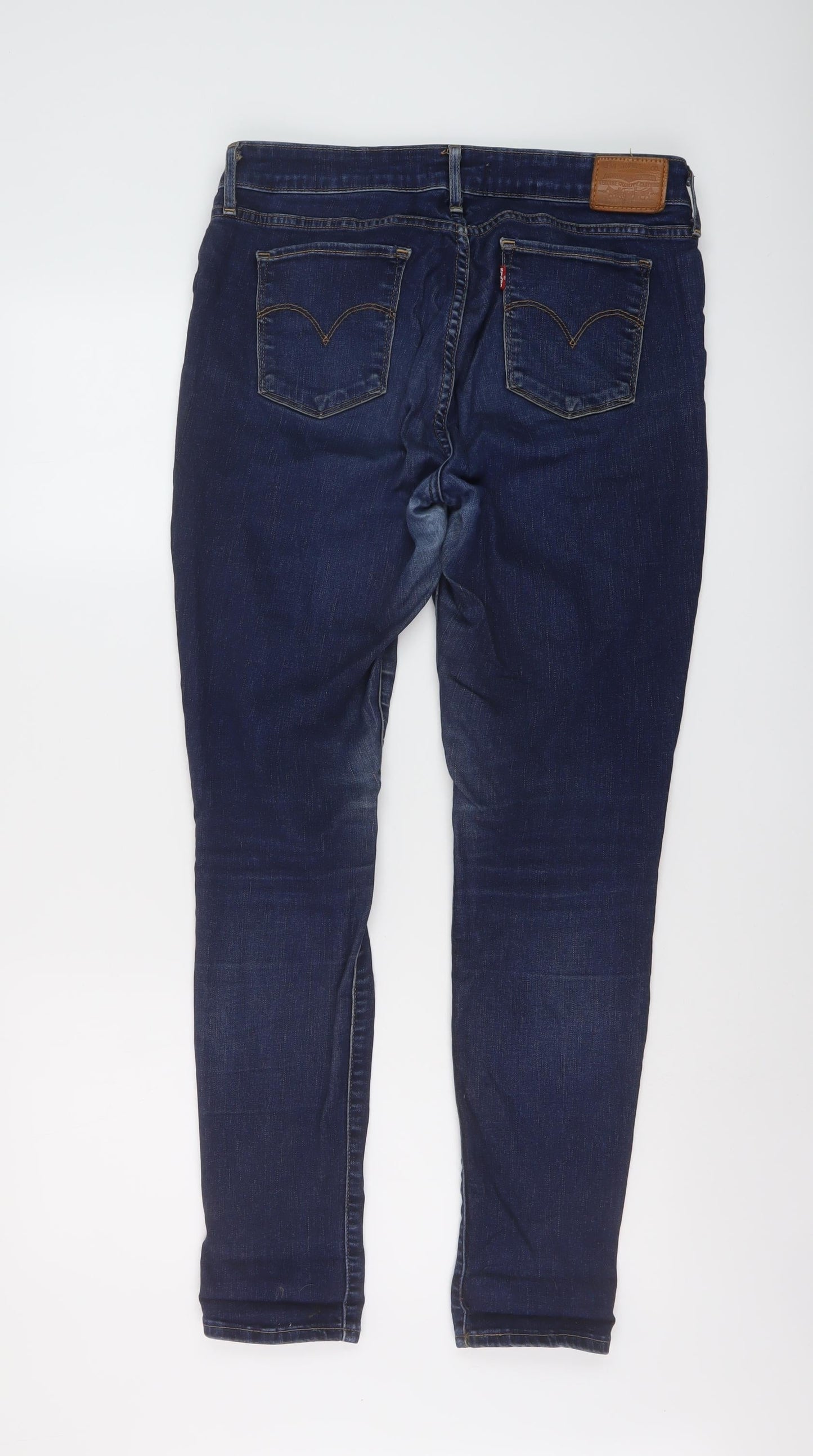 Levi's Womens Blue Cotton Skinny Jeans Size 31 in L30 in Regular Button