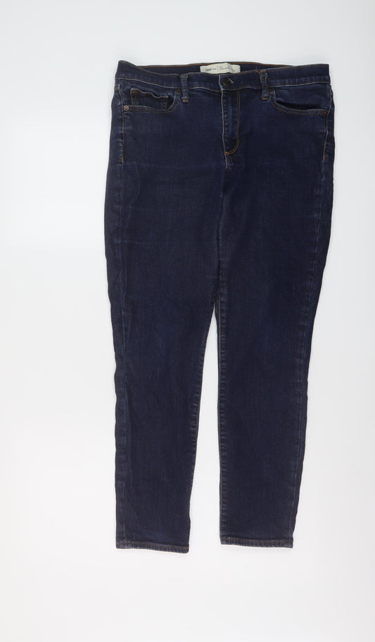Gap Womens Blue Cotton Skinny Jeans Size 30 in L26 in Regular Button