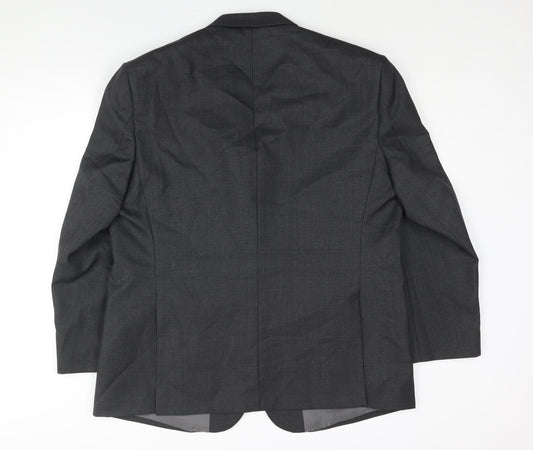 Slaters Mens Grey Polyester Jacket Suit Jacket Size 44 Regular