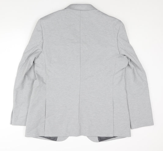 Marks and Spencer Mens Grey Polyamide Jacket Suit Jacket Size 46 Regular