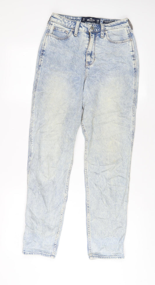 Hollister Womens Blue Cotton Mom Jeans Size 25 in L27 in Regular Zip