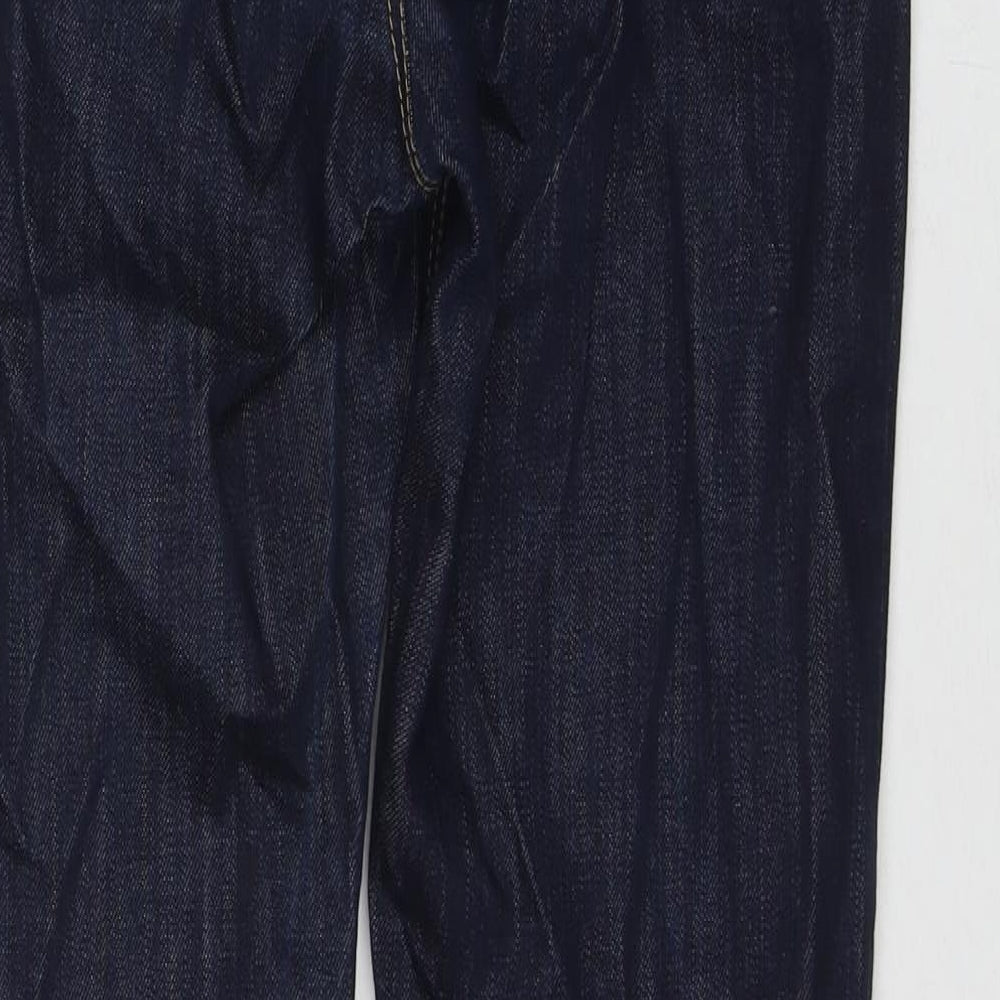 Hacienda Womens Blue Polyester Blend Straight Jeans Size 28 in L28 in Regular Zip