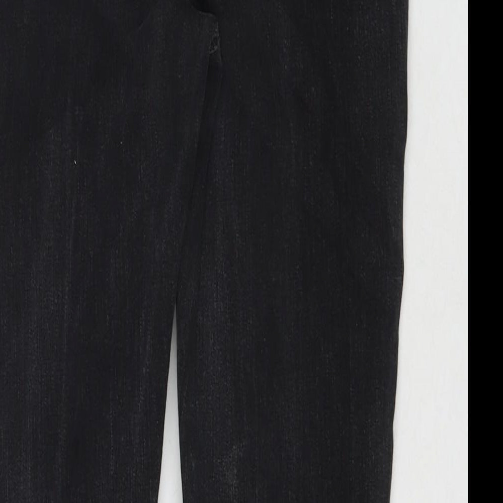 Marks and Spencer Womens Black Cotton Skinny Jeans Size 10 L26 in Regular Zip