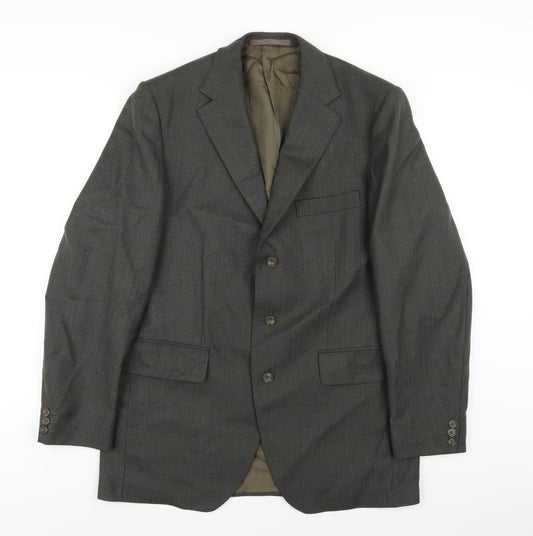 Dunn & Co Mens Green Wool Jacket Blazer Size 42 Regular