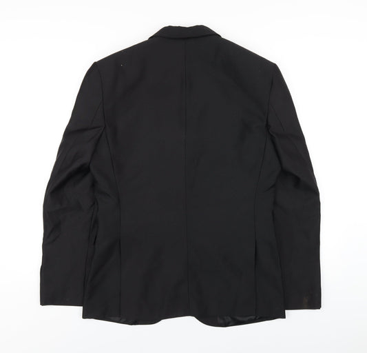 Blackberrys Mens Black Polyester Jacket Blazer Size 38 Regular