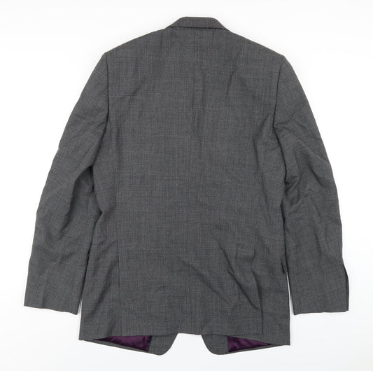 Autograph Mens Grey Wool Jacket Blazer Size 40 Regular