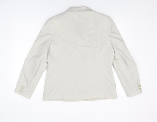 Modern Classics Womens Beige Polyester Jacket Suit Jacket Size 16