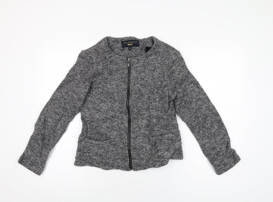 Paul Costelloe Womens Grey Jacket Size 12 Zip