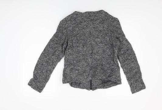 Paul Costelloe Womens Grey Jacket Size 12 Zip