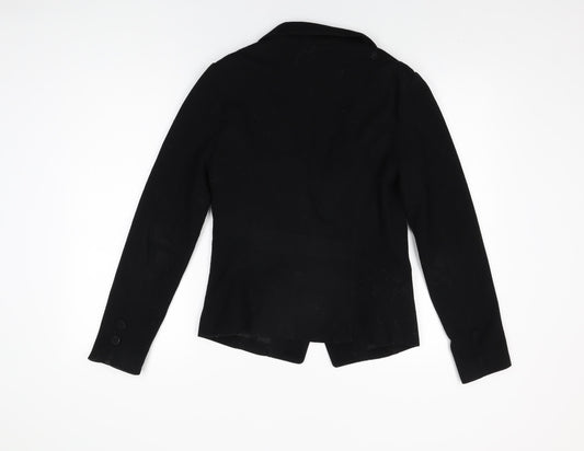 New Look Womens Black Jacket Blazer Size 12 Button