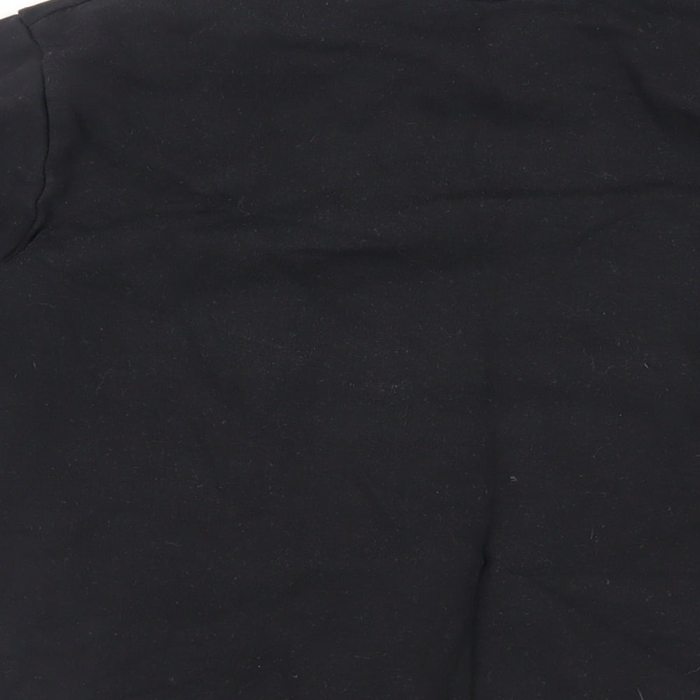 Brand and care label for ASOS women’s black cotton pullover sweatshirt size 2xs pullover - butterfly
