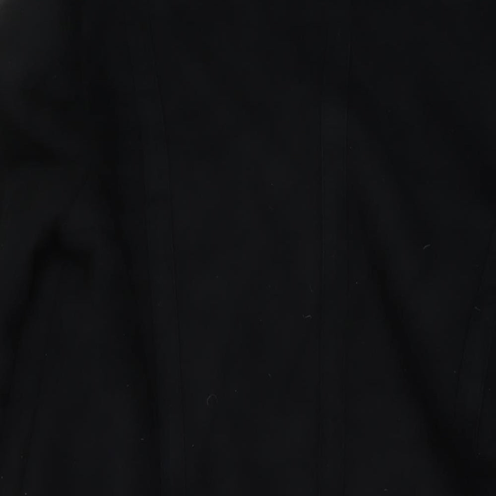 Jaegere Womens Black Overcoat Coat Size 16 Snap