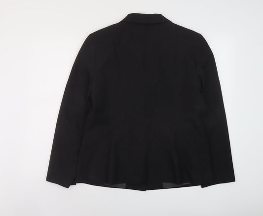 Jacqui E Womens Grey Jacket Size 16 Button