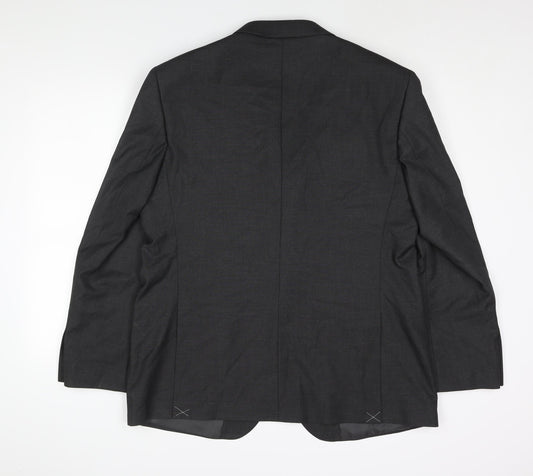 Marks and Spencer Mens Grey Polyester Jacket Suit Jacket Size 44 Regular