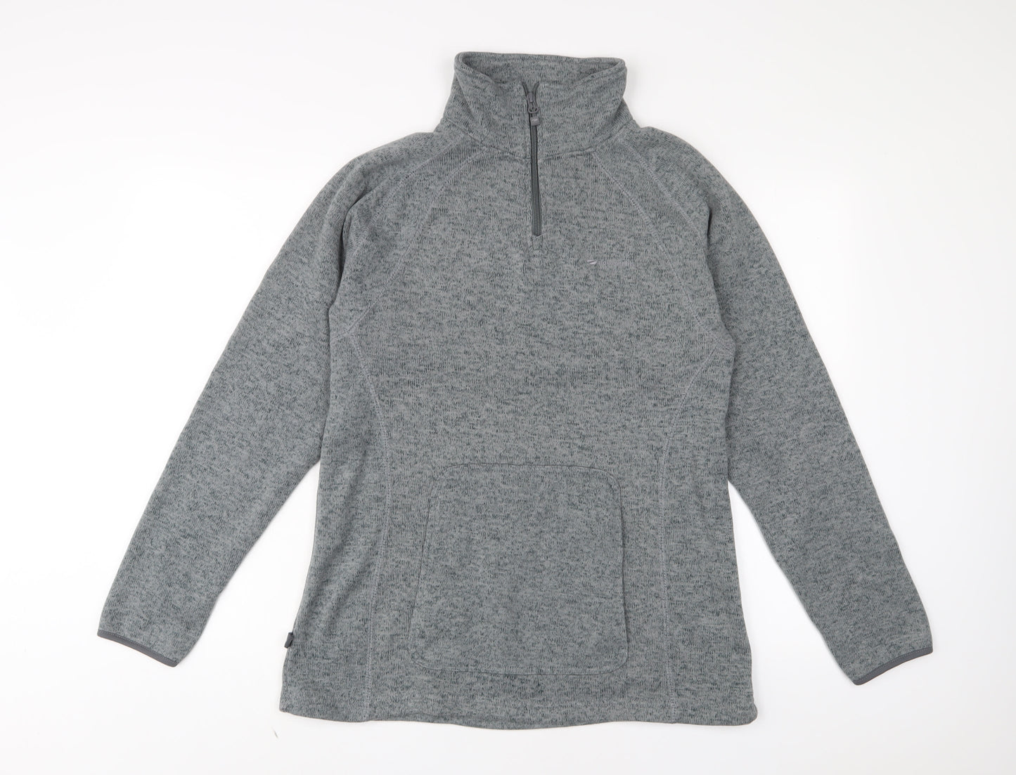 Mountain Life Womens Grey Polyester Pullover Sweatshirt Size 16 Zip