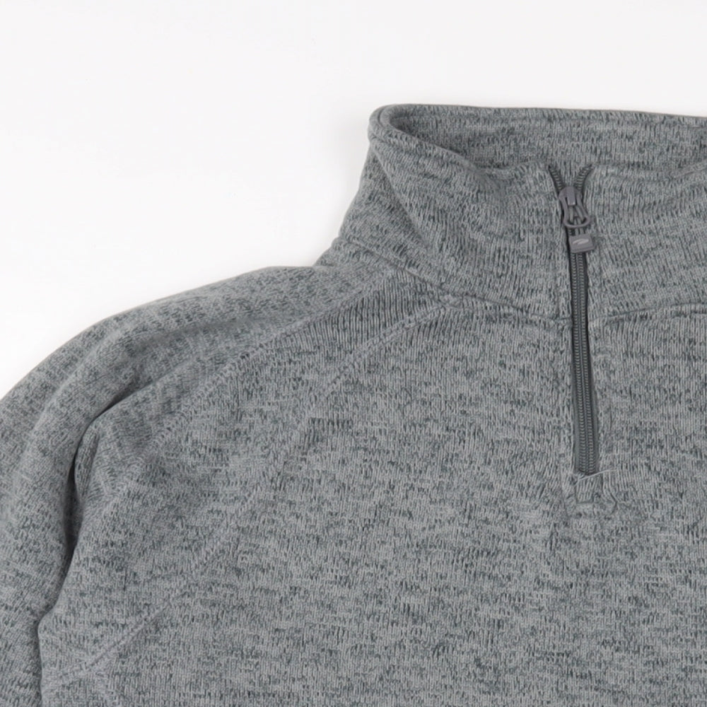 Mountain Life Womens Grey Polyester Pullover Sweatshirt Size 16 Zip