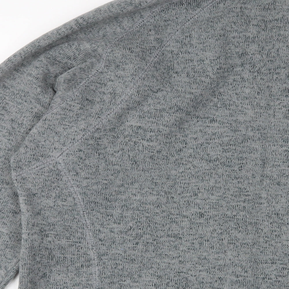 Mountain Life Womens Grey Polyester Pullover Sweatshirt Size 16 Zip