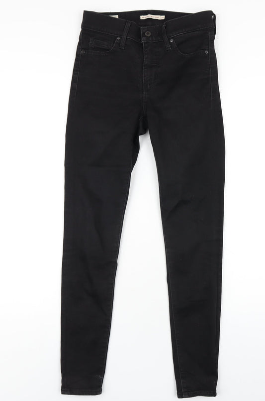 Levi's Womens Black Cotton Skinny Jeans Size 26 in L30 in Regular Zip