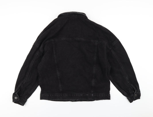 Bershka Womens Black Jacket Size S Button