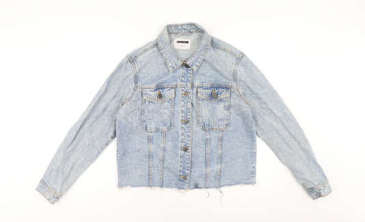 Noisy May Womens Blue Jacket Size M Button