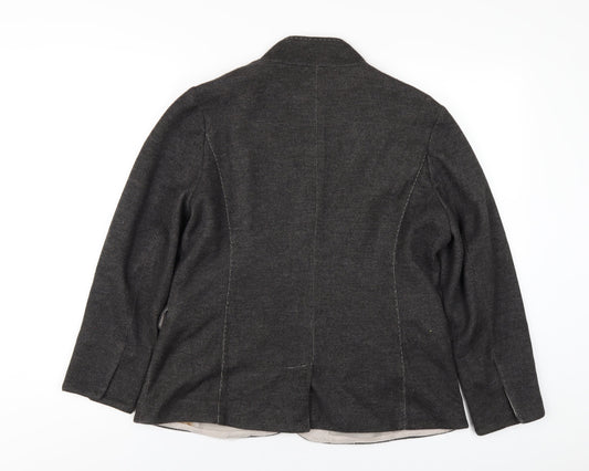 Coldwater Creek Womens Grey Jacket Size 10 Button