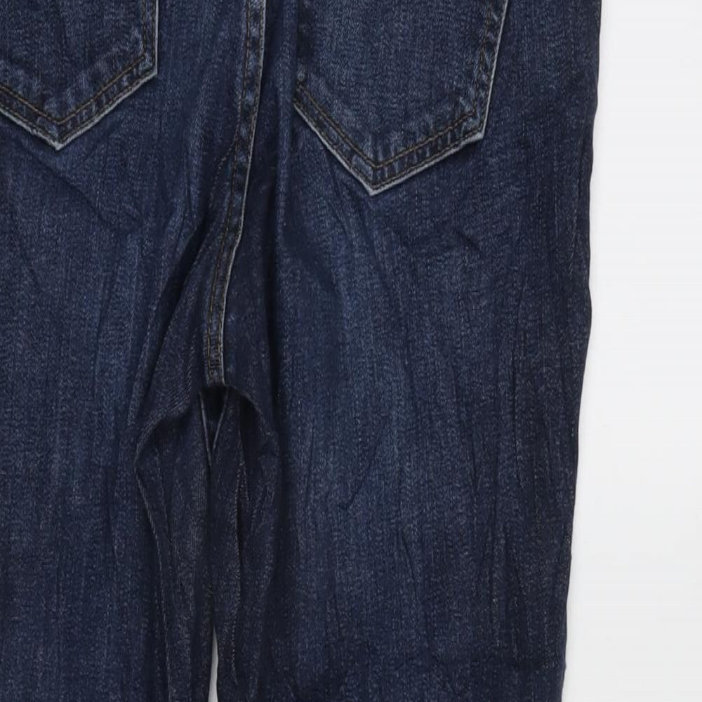 Gap 1969 Womens Blue Cotton Blend Straight Jeans Size 34 in L28.5 in Regular Zip