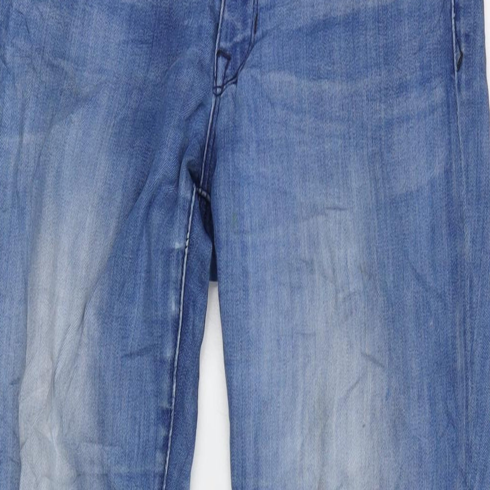 Gap 1969 Womens Blue Cotton Blend Tapered Jeans Size 30 in L28 in Regular Zip
