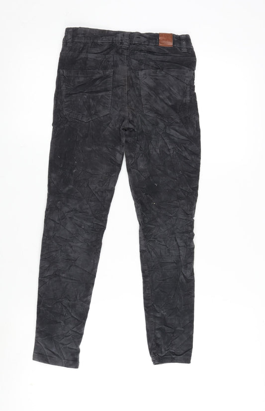 Zara Girls Grey Cotton Capri Trousers Size 9-10 Years L23 in Regular Zip
