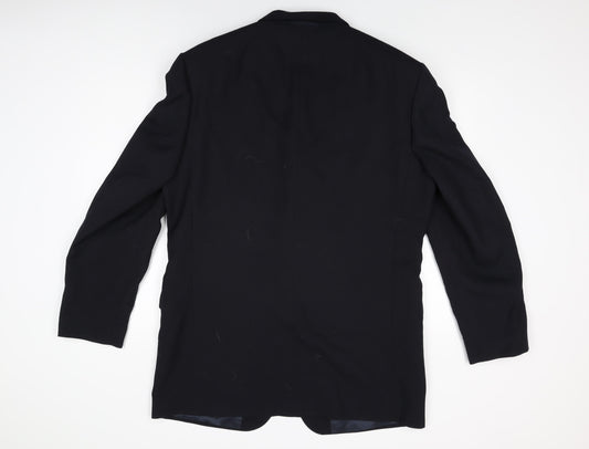 Tom English Mens Black Wool Jacket Suit Jacket Size 42 Regular