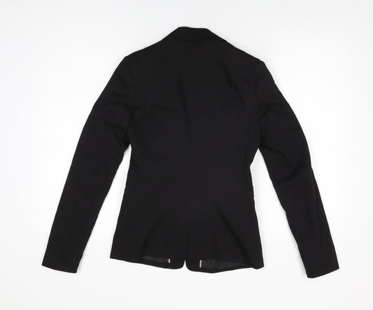 Bershka Womens Black Jacket Blazer Size S Button