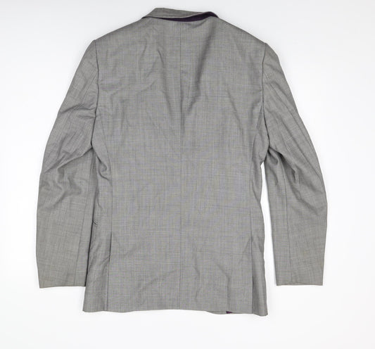Taylor & Wright Mens Grey Polyester Jacket Suit Jacket Size 38 Regular