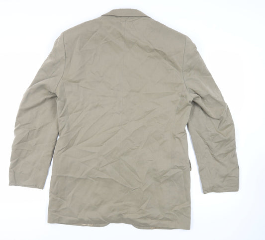 St Michael Mens Beige Lyocell Jacket Blazer Size 38 Regular - Vintage