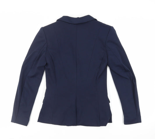 H&M Womens Blue Jacket Blazer Size 8 Button