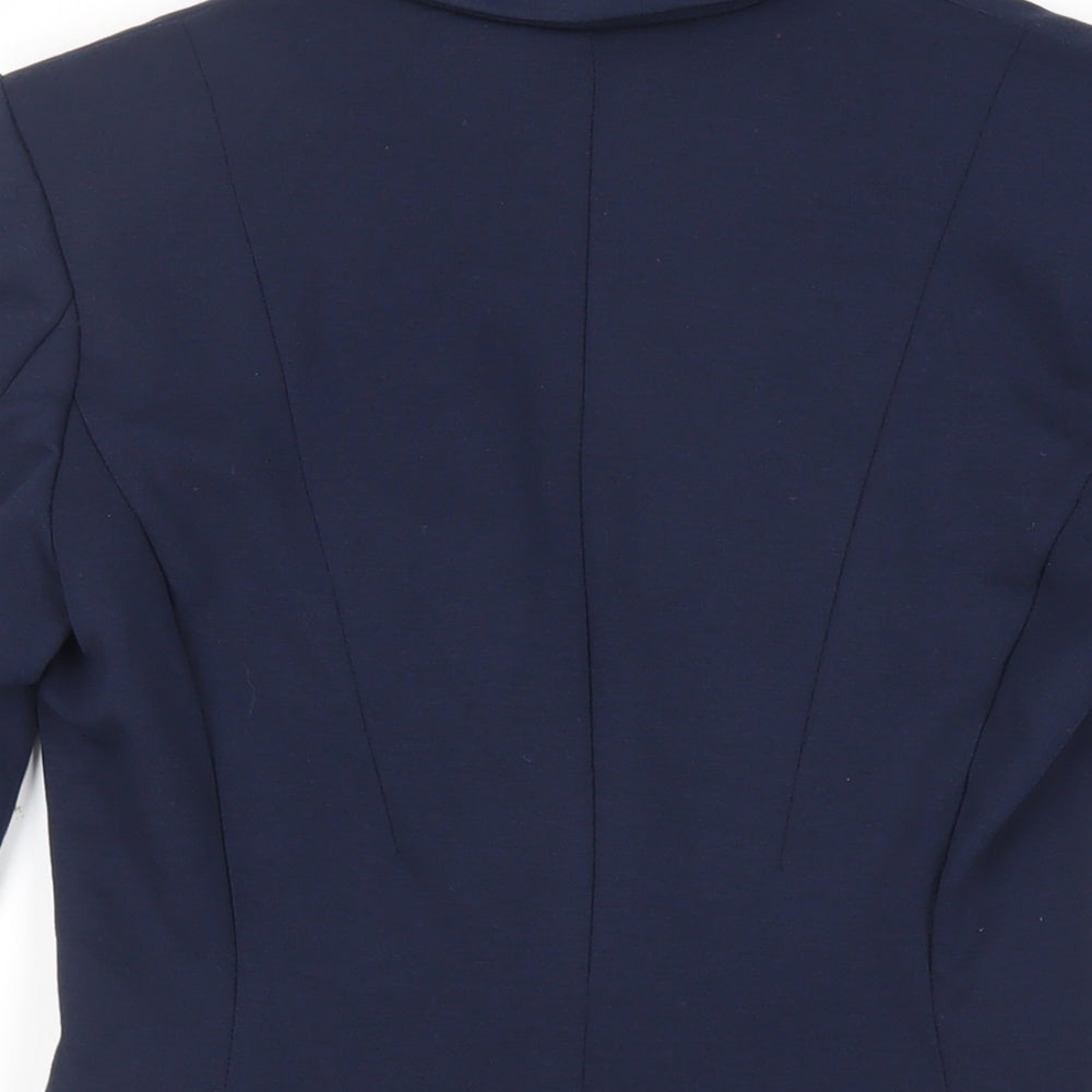 H&M Womens Blue Jacket Blazer Size 8 Button