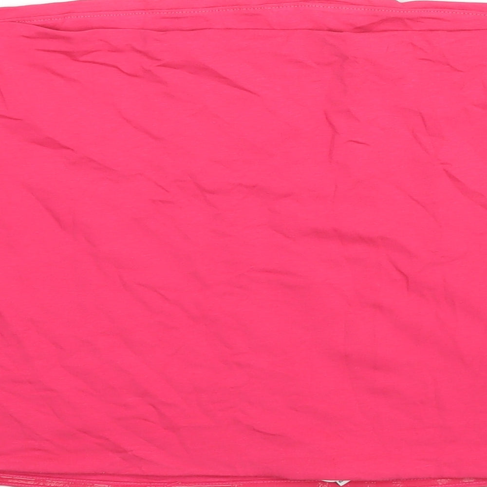 Marks and Spencer Womens Pink Cotton Basic Blouse Size XL Square Neck - Bandeau
