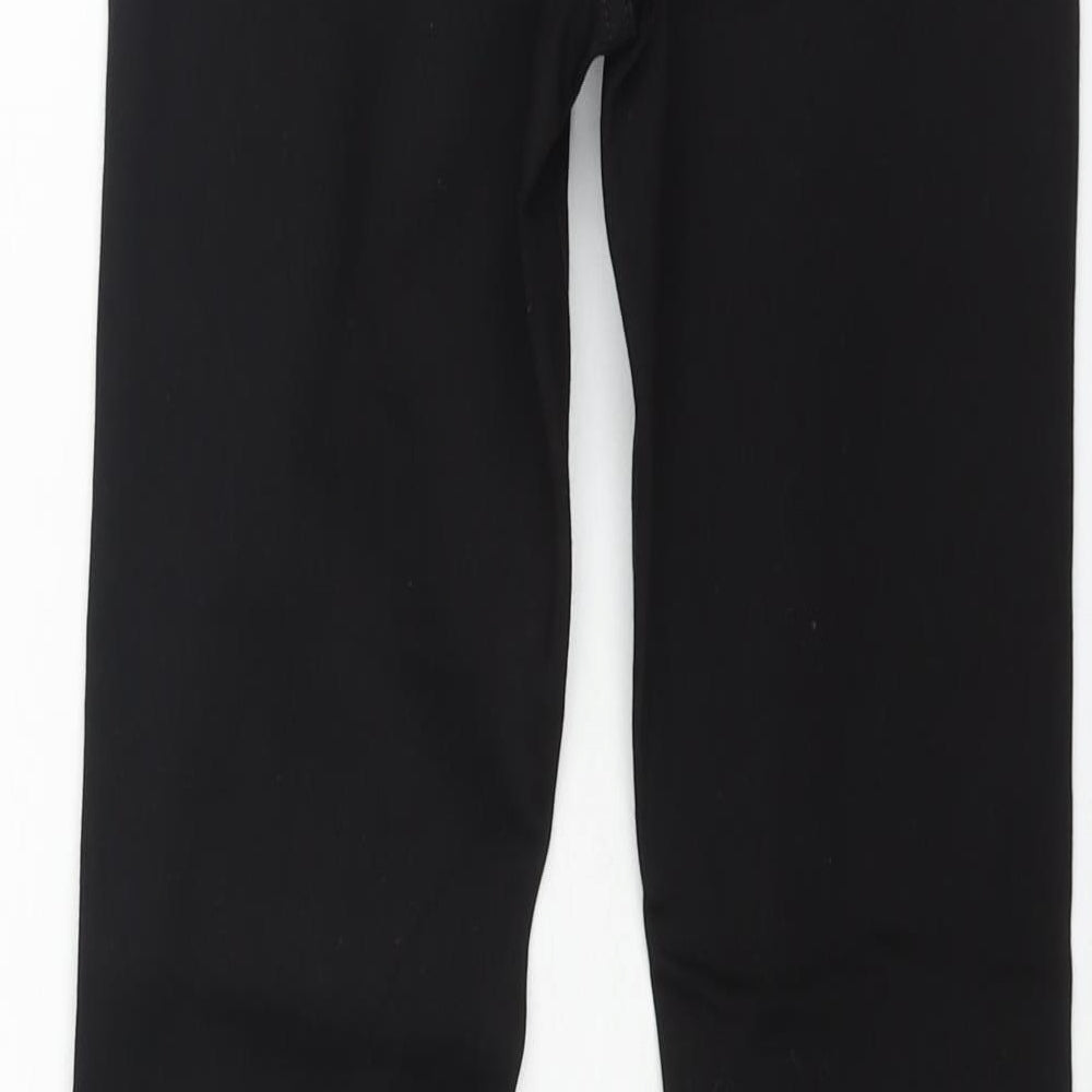 Marks and Spencer Womens Black Cotton Skinny Jeans Size 6 L26 in Regular Zip
