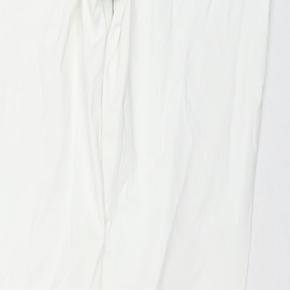 Betty&Co Womens White Cotton Straight Jeans Size 14 L28 in Regular Zip