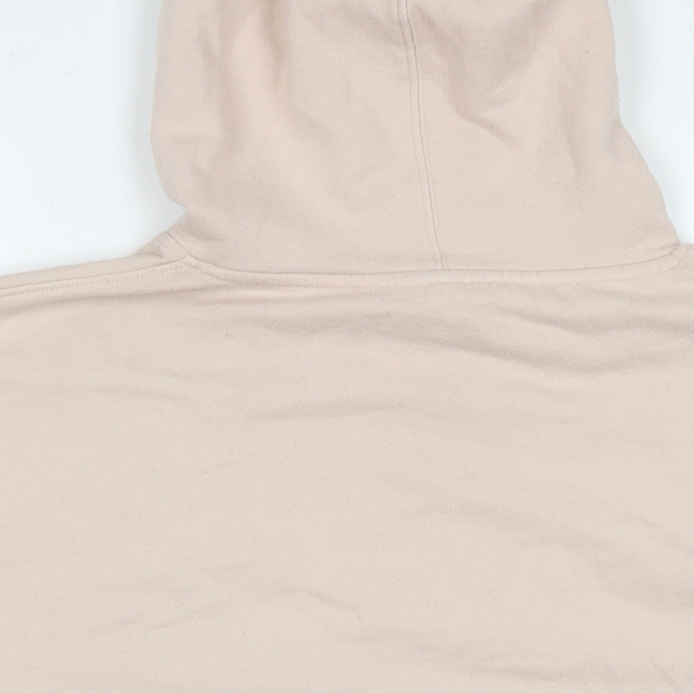 Brand and care label for Nobody's child women’s beige cotton pullover hoodie, size XL, pullover