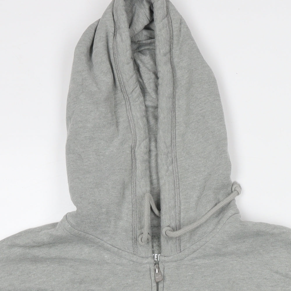 Hollister Mens Grey Cotton Full Zip Hoodie Size XS