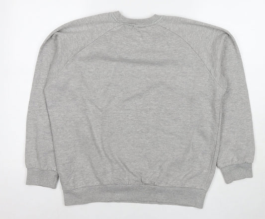 Donnay Mens Grey Cotton Pullover Sweatshirt Size M