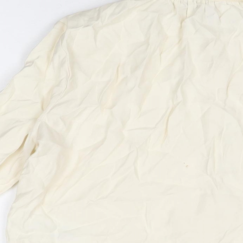 VERO MODA Womens Ivory Viscose Basic Button-Up Size S Collared