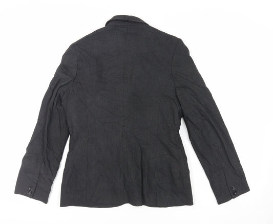 Klass Womens Black Jacket Blazer Size 12 Button