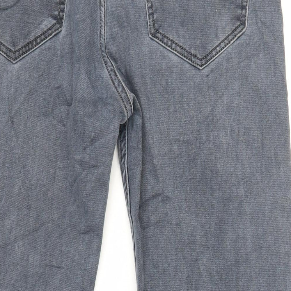 Pravo Womens Grey Cotton Cropped Jeans Size 32 in L25 in Regular Zip