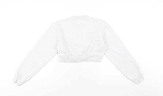 Zara Womens Grey Cotton Pullover Sweatshirt Size S Pullover
