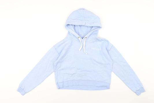 Womens UK 8 Regular Jack Wills Blue Pullover Hoodie