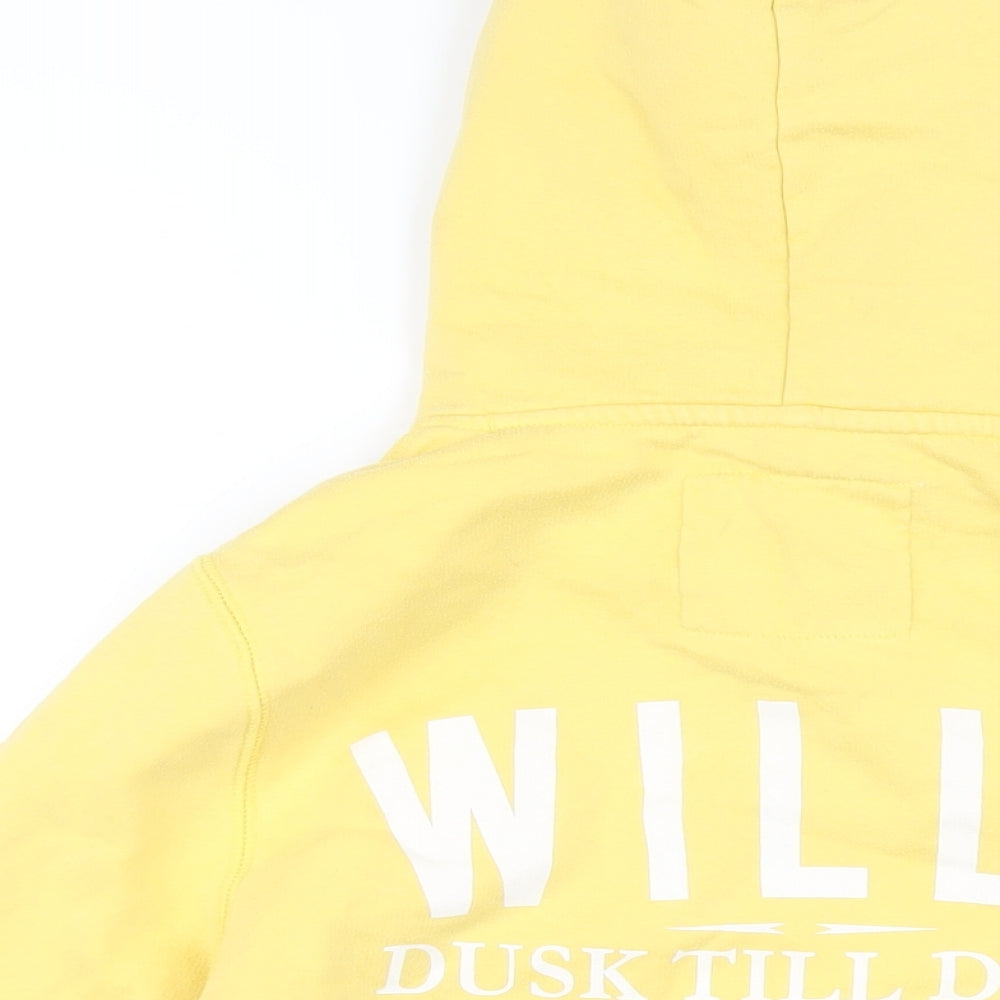 Jack Wills Womens Yellow Cotton Pullover Hoodie Size 12 Pullover