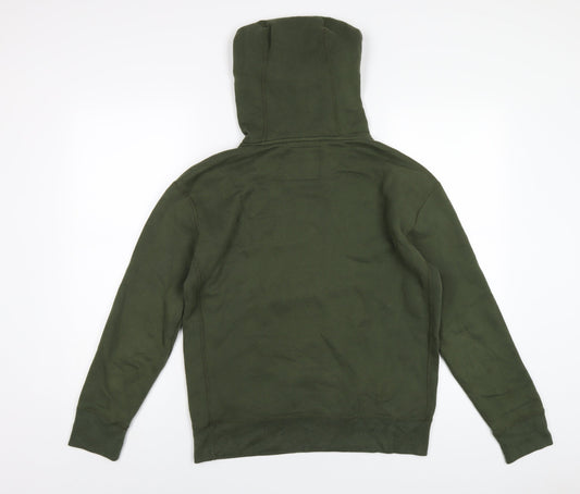 Hollister Mens Green Cotton Pullover Hoodie Size XS