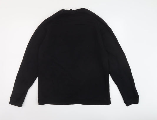 H&M Mens Black Cotton Pullover Sweatshirt Size M
