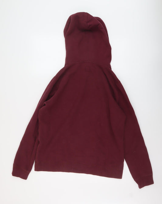 Jack Wills Womens Red Cotton Pullover Hoodie Size 12 Pullover