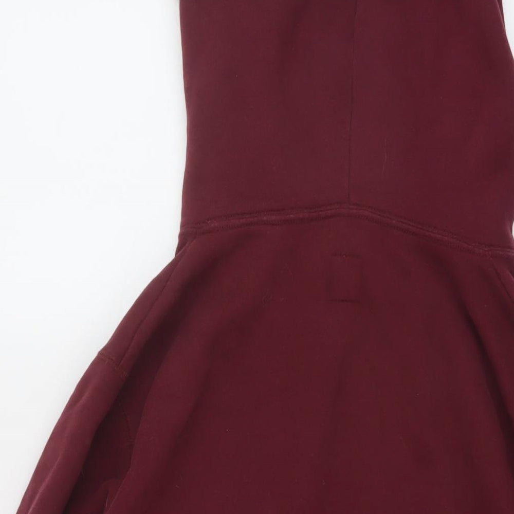 Jack Wills Womens Red Cotton Pullover Hoodie Size 12 Pullover